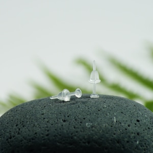 Sensitive earrings, Metal free earrings for sensitive ears, Sport earrings 3 pairs