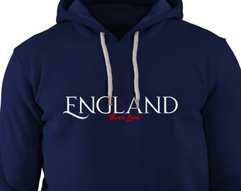 Sudadera con capucha de fútbol de Inglaterra 'Three Lions': manga larga de algodón de la Copa del Mundo