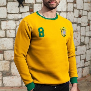 Brazil National Football Team Sweatshirt: Embroidered Retro Seleçao Shirt