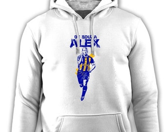 Alex de Souza, Special Drawing Design, Legends Football Players Serie, Football Hoodie, Long Sleeve, Digital Textildruck