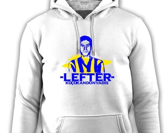 Lefter Küçükandonyadis, Special Drawing Design, Legends Football Players Serie, Football Hoodie, Long Sleeve, Digital Textile Printing
