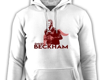David Beckham II, Special Drawing Design, Legends Football Players Serie, Football Hoodie, Long Sleeve, Digital Textile Printing