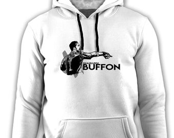 Gianluigi Buffon II, Special Drawing Design, Legends Football Players Serie, Football Hoodie, Long Sleeve, Digital Textile Printing