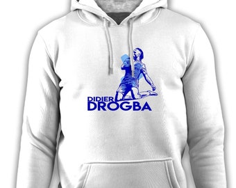 Didier Drogba (Chelsea), Special Drawing Design, Legends Football Players Serie, Football Hoodie, Long Sleeve, Digital Textildruck