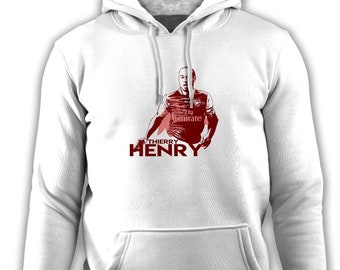 Thierry Henry, Special Drawing Design, Legends Football Players Serie, Football Hoodie, Long Sleeve, Digital Textile Printing