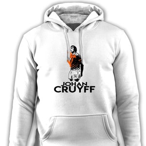 Johan Cruyff Hoodie: Legends Football Player, Organic Cotton Long Sleeve