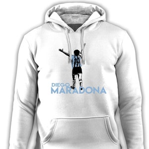 Diego Maradona Hoodie: Argentina Football Legend, Organic Cotton