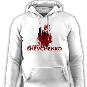 Andriy Shevchenko Hoodie: Football Legend, Organic Cotton, Long Sleeve