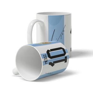 Lionel Messi Mug, Messi Mug, Argentina Mug, World Cup Mug, Football Mug, White Ceramic & Porcelain Mug