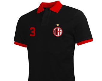 AC Milan Maldini #3 Embroidered Polo Shirt: Football Fan Gift