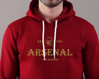 Arsenal Hoodie: The Gunners, 100% Cotton Football Pullover