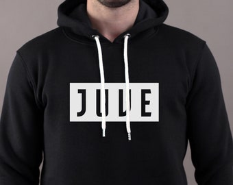 Juve, Juventus, Pullover, Hoodie, Football Hoodie, Long Sleeve, 3 yarn fabric, Digital Textile Printing