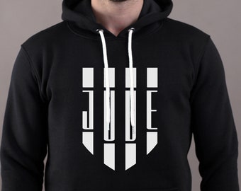 Juventus, Juve, Pullover, Hoodie, Football Hoodie, Long Sleeve, 3 yarn fabric, Digital Textile Printing