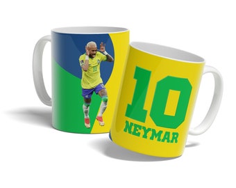 Taza de Neymar de Brasil: regalo para aficionados al fútbol