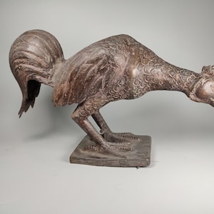 Antique Rooster Bronze, Rooster Statue, Rooster Figurine, Room Decor, Animal Figurine, Birthday Gift, Gift for Her, Gift For Him, 10.6”inch