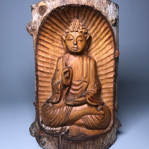 Buddha statue,Handcraft Wood Buddha, wooden Buddha figure.