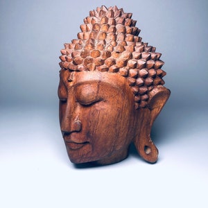 Wood Buddha,Head wooden Buddha  figure,handcraft wood Buddha statue.