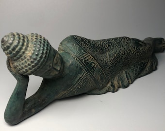 Buddha Statue Bronze,Antique Buddha,meditating handmade statue decoration,Gift for her,Gift for him.