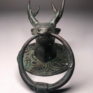 Wall Decor, Animale haak, Bronzen herten haak, Bonze kunst aan de muur, Animale brons.