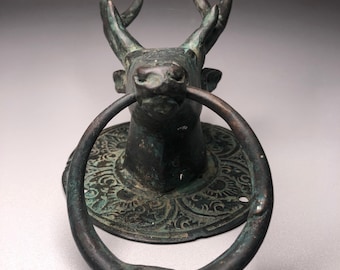 Bronze Deer Wall Hook, Animal Decor, Lost Wax Casting