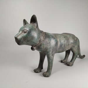 Bronze Cat Character,Statue,Home Decore,Animal Figure, Birthday gift,Animale Bronze,gift for cat lover, Birthday Gift. 9 inch