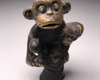 ブロンズ製ヴィンテージ猿装飾フィギュア - Etsy 日本