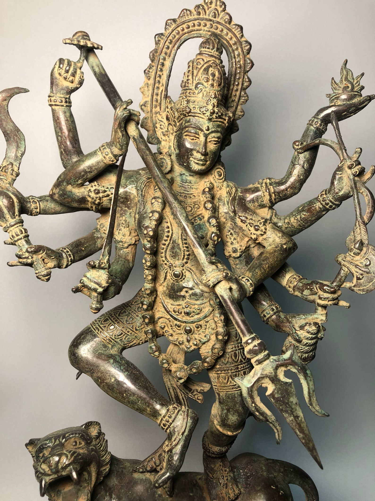 Lord Mahakali Bronze Hindu God Kali Statue Goddess Kali Etsy