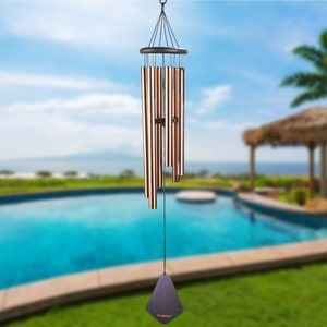 Skybella Freya 43 inch Deep Tone Wind Chime. Professionally Tuned Wind Chimes with Sound Options and Volume Control.