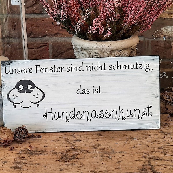 Holz, Hundeschild, Shabby-Look,  Haustier, Lustig