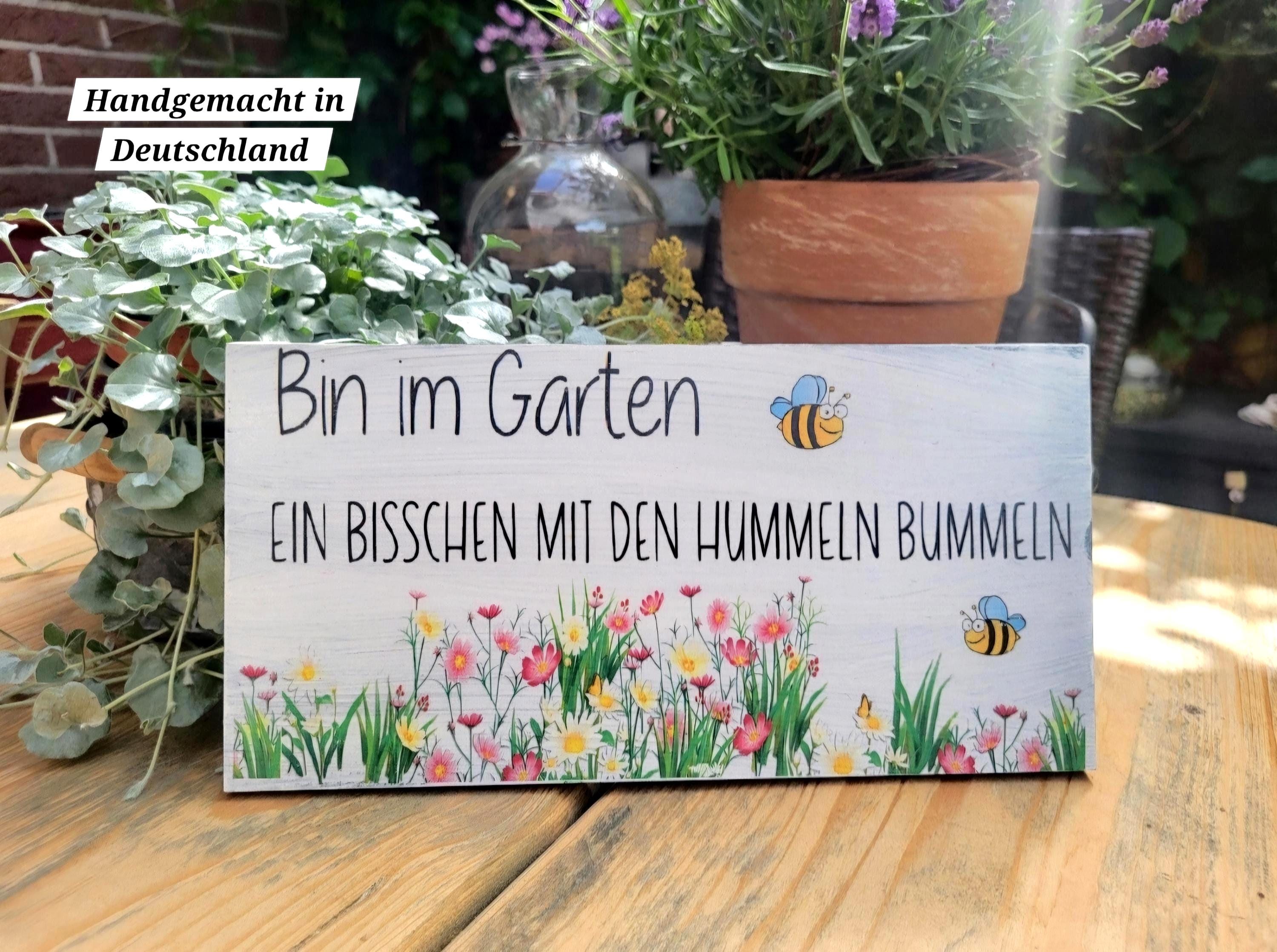 Welcome Friends Rundes Holzschild Mit Sommerbienen-Motiv – 25,4 Cm, Mit Aufhängeseil Für Haus & Garten