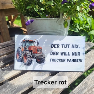 Lustiges Holzschild Trecker Spruch – Geschenk für Traktor-Liebhaber, Geschenkidee Männer, Für den Bauernhof,  für den Landwirt,