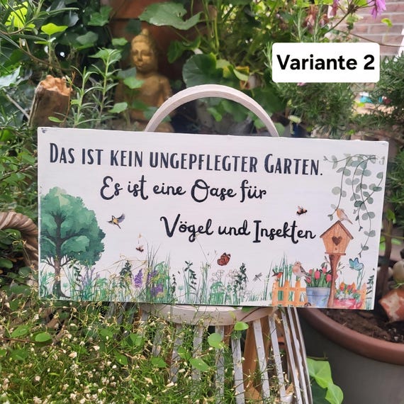 Garten Holzschild „To Plant A Garden Is To Believe In Tomorrow“ – Rustikale Wanddekoration Für Draußen