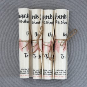 Bulk Bridal Shower Favors for Guests, Wedding Shower Thank You Gifts, Unique Bridal Shower Party Favors, Shower Souvenir, Swedish Dishcloth