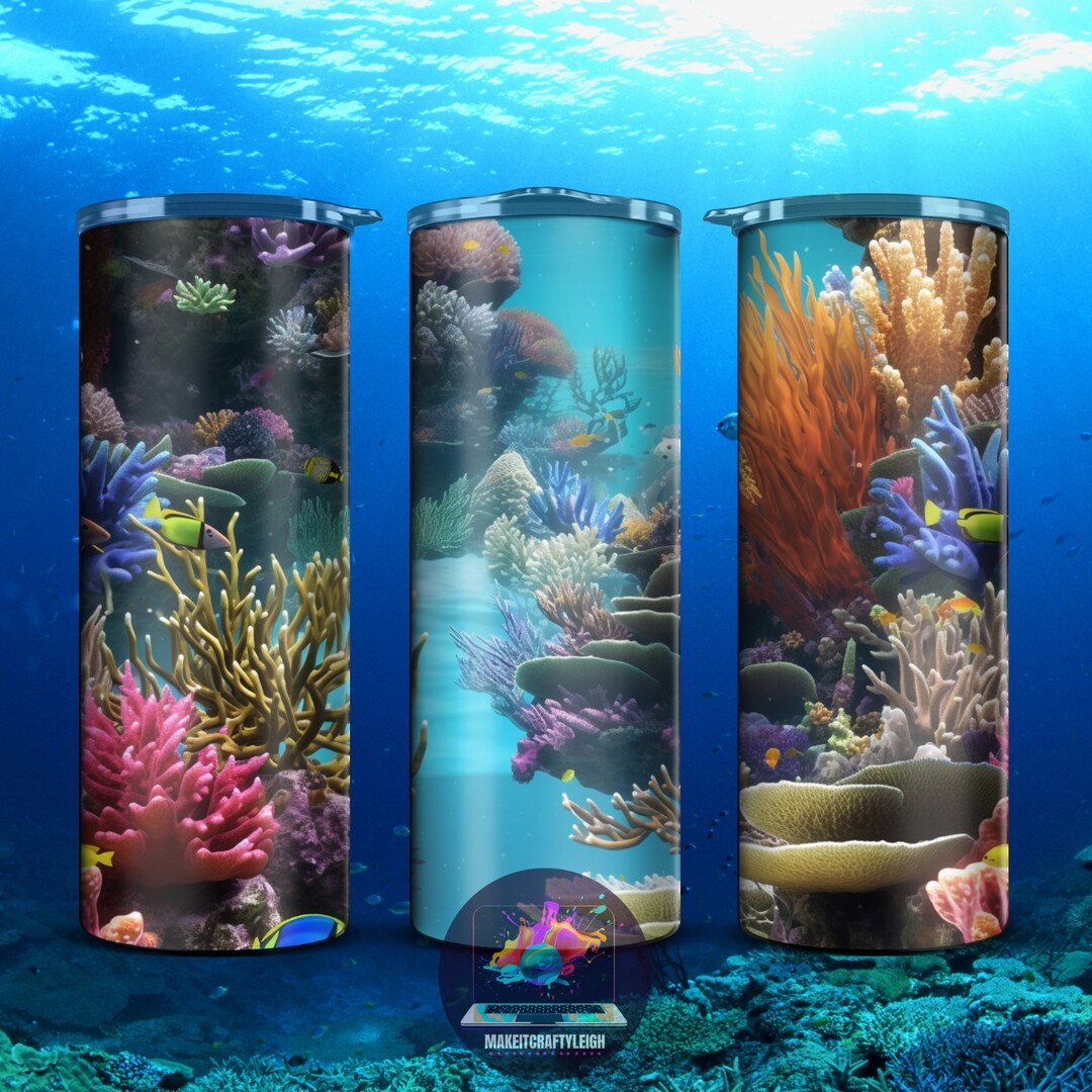 Under the Sea Bundle 20oz Skinny Tumbler Wrap 300dpi 9.2 X 8.3 ...