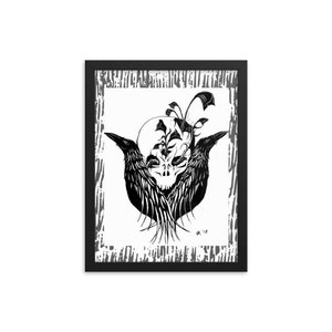 Thought and Memory Framed Poster- Odin&#39;s Ravens - Unique - Wall Art - Office Decor- Norse- Modern