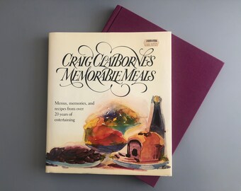 1985 Vintage "Craig Claiborne's Memorable Meals" First Edition Hardcover Cookbook