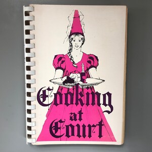 1975© vintage Cooking At Court by Westfield Woman&#39;s Club Plastic Spiral Community Cookbook Recipes Massachusetts
