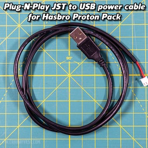 JST to USB proton power cable adapter for Hasbro Ghostbusters Afterlife Proton Pack