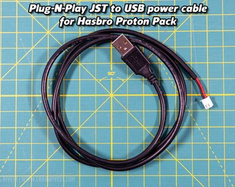 JST to USB proton power cable adapter for Hasbro Ghostbusters Afterlife Proton Pack