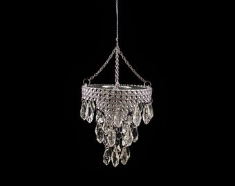 Acrylic Beaded Chandelier Holiday Hanging Party Favor Ornament Decor