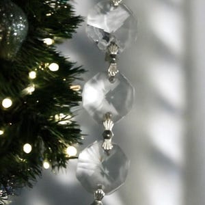 36&quot; Vintage Chandelier Crystal Chain with 14mm Octagon Crystal Bead, Lighting Parts, Holiday/Wedding Decor