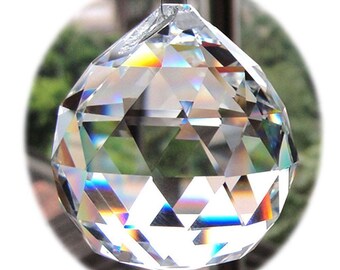 Set of 12 - 2" (50mm) Chandelier Crystal Prism Ball Suncatcher