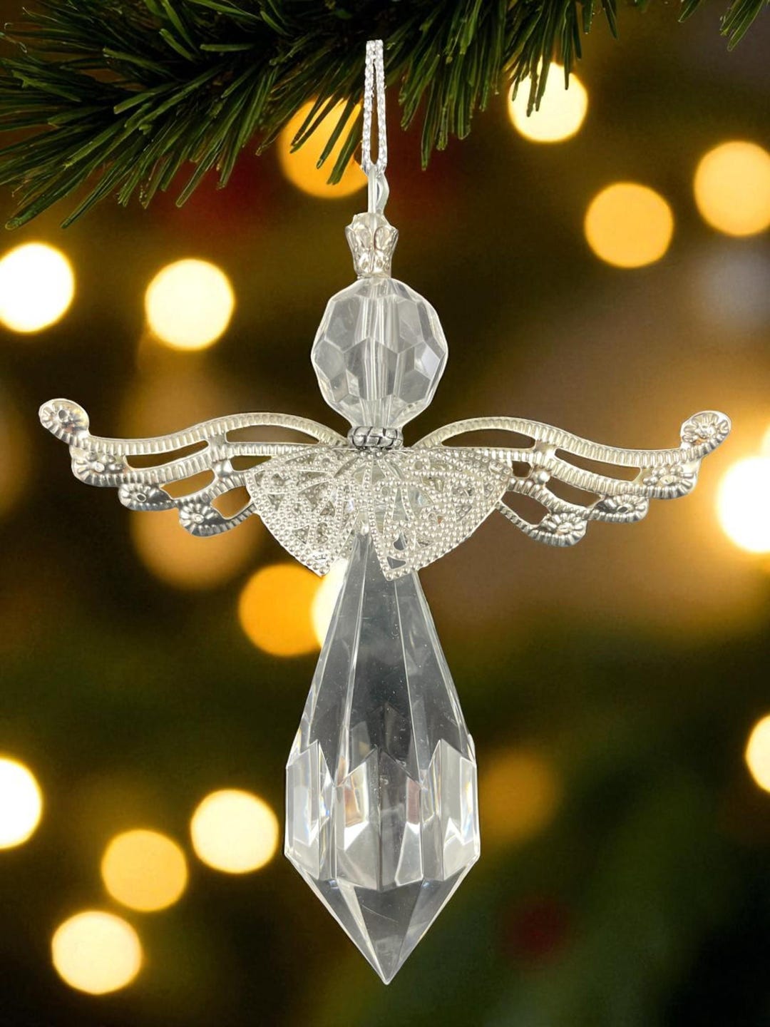Set of 3 Acrylic Crystal Angel Holiday Hanging Ornament Event Decor - Etsy