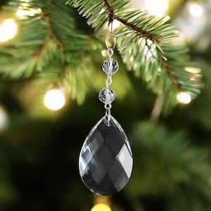 Set of 12 - 3.5" Chandelier Crystal Teardrop Pendalogue(50MM) Ornament, Suncatcher, Holiday Decor