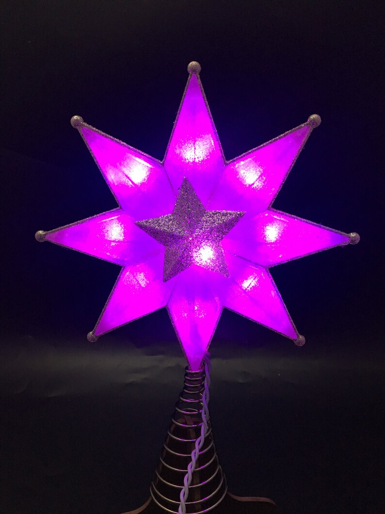 Color Changing Lighted Snowflake Christmas Holiday Tree Topper Etsy