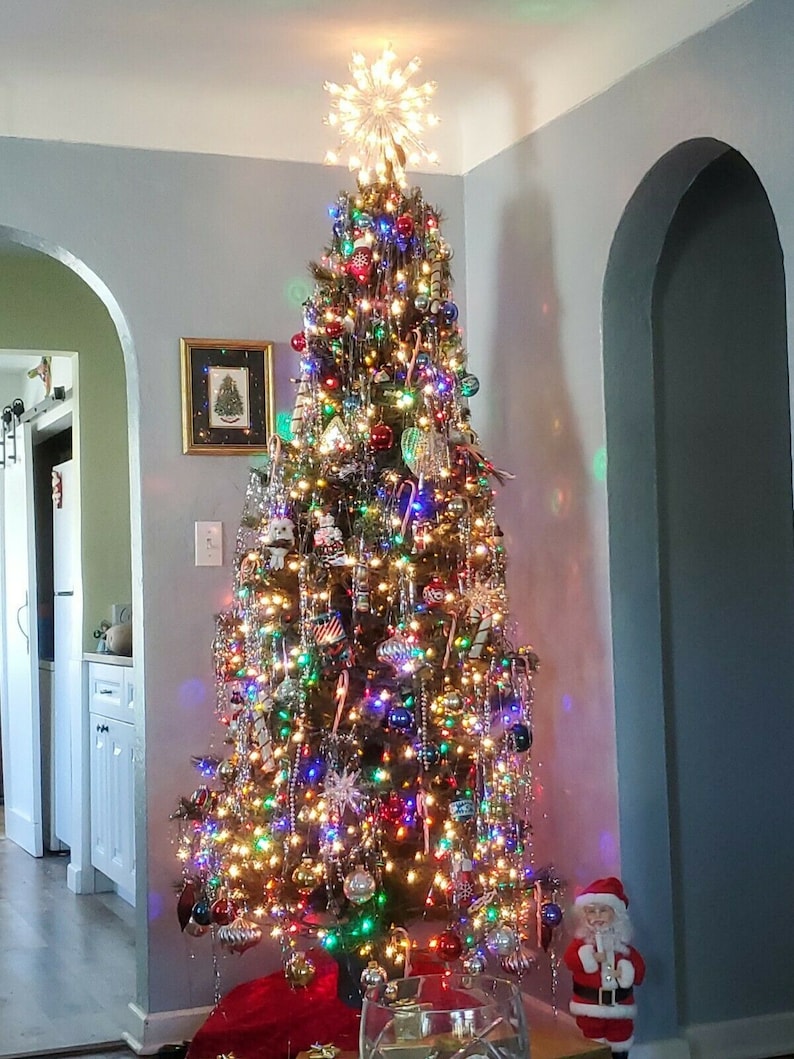 14 Lighted Starburst Snowflake Tree Topper Christmas Etsy