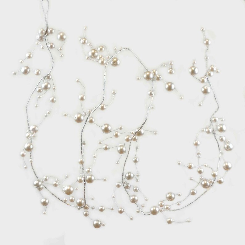 6' Beaded White Pearl Garland Wedding Holiday Party Etsy