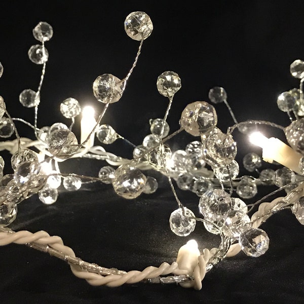 Lighted Acrylic Crystal Berry Garland Centerpiece Holiday Events Home Decor