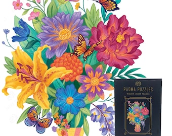 Rompecabezas de madera floral – Un pequeño jardín, formas únicas, 275 piezas