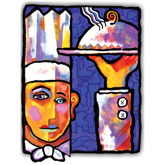 Chef Wooden Jigsaw Puzzle – Unique Shapes, James Nemec Art (227